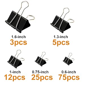 binder clips office clips paper clips