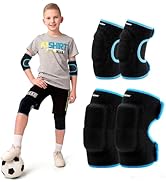 YEEKORO Knee Pads Elbow Pads Set for Kids, Youth Adjustable Knee Elbow Pads Protective Sets with ...