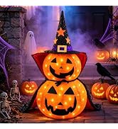 DTNESS 3FT Collapsible Halloween Pumpkin Decorations for Porch, Yard, Home | Pop Up Jack-o'-Lante...