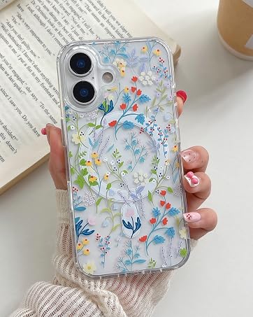Clear Floral Phone Case