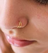 nose hoop double gold 625