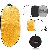WELLMAKING 24'' x 36'' (60 x 90cm) Photography Reflector 5-in-1 Collapsible Light Reflector with ...