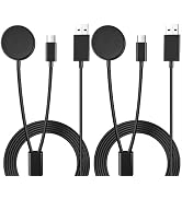 2 Pack 2 in 1 Galaxy Watch 7 Charger with USB C Charging Cable Compatible with Samsung Galaxy Wat...