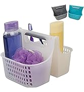 JOEY'Z Large Plastic Shower Caddy Two Compartment Bathroom Caddy Plastic Shower Organizer Tote/Ca...