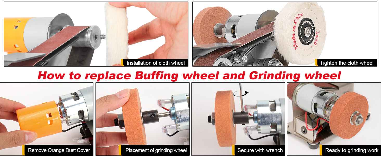 How to replace Buffing wheel and Grinding wheel