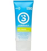 Surface Dry Touch Sunscreen SPF 50 Lotion, Water Resistant, UVA/UVB Broad Spectrum, Fast Drying P...