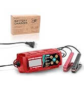 leagend Battery Charger 12V 5A 8-Step Smart Trickle Charger - Battery Tester, High/Low Temp Compe...