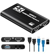 Papeaso USB 3.0 HDMI Capture Card, 2K30 FPS Capture with 4K Pass-Through | 2K30FPS/1080P60 captur...