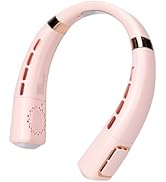 QYKCGQ Portable Neck Fan, Hands-Free Bladeless Fan, 5 Speeds, 4000 mAh Battery Powered Wearable P...