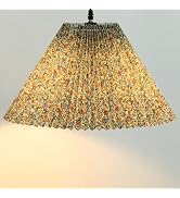 Pleated Lamp Shade for Arc/Arched Table Lamp/Floor Lamps Replacement spider lampshade-Floral Prin...