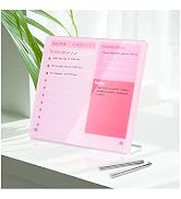 Desktop Thickened Acrylic Dry Erase Board to do List Planner Board,12"x10",Tabletop Whiteboard wi...