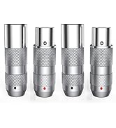 Viborg Hi-End XLR Connectors, 3Pins Solder Type Balance XLR Plug, 2 Male and 2 Female Pure Copper...