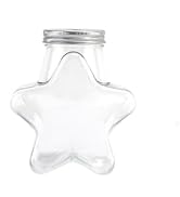 YuanHolumid 1Pc Clear Star Shaped Plastic Jar Paper Stars Jars Storage Jars Valentine's Day Plast...