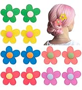 Ahoney 12Pcs Flowers Hair Clips for Women Girls, Snap Clips Flower Hair Barrettes Alligator Clips...