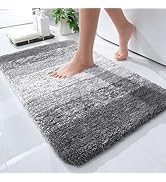 OLANLY Bathroom Rugs Mat 24x16, Extra Soft Absorbent Microfiber Bath Rugs, Rubber Backing, Quick ...