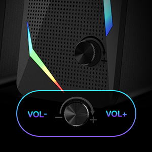 Redragon GS510 speaker with volume knob for gaming setups enables quick precise sound control