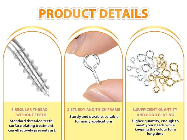 Small Screw Eye Pins