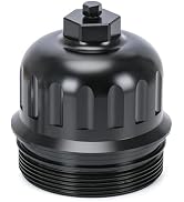 PTNHZ Billet Aluminum Cap W/Drain Plug Fuel Filter Housing Compatible For GM Duramax 6.6L V8 L5P ...