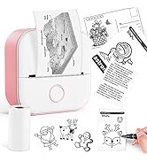 Mini Thermal Printer - T02 Printpods Mini Printer Sticker Maker Thermarote Mini Printer Bluetooth...