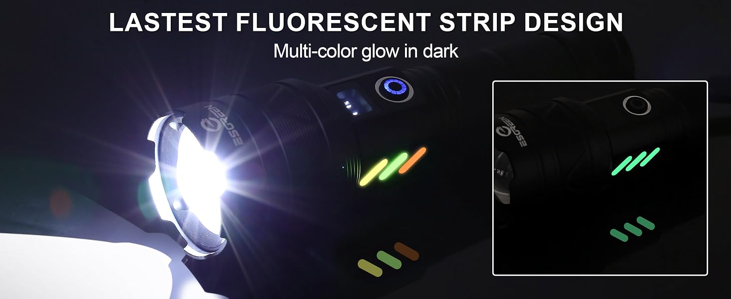 esgreen rechargeable flashlights high lumens