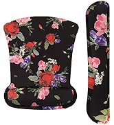 MoKo Keyboard Wrist Rest Pad and Mouse Pad Wrist Support Set, Ergonomic Raised Memory Foam Cushio...