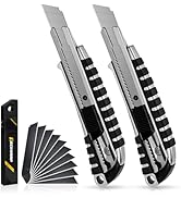 TECKWRAP Utility Knife, Retractable Box Cutter Heavy-Duty Knives for Cardboard, Drywall, Vinyl, L...