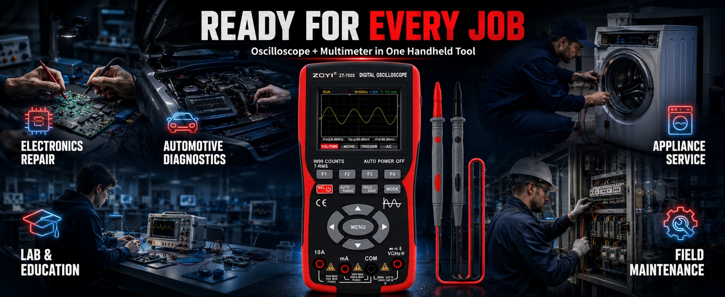 ZT-702S 2 IN 1 OSCILLOSCOPE MULTIMETER