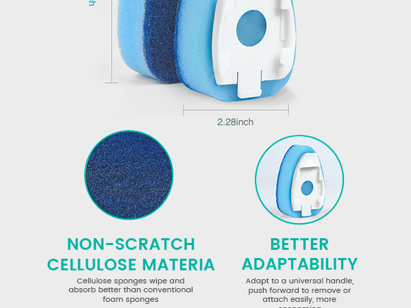 Non Scratch Dishwand Refill with Handle