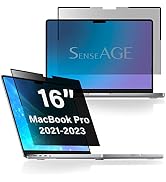SenseAGE Privacy Screen MacBook Pro 16 inch (M1 M2 Pro/M1 M2 Max, A2485/A2780) Magnetic Installat...