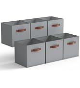GRANNY SAYS 11 Inch Cube Storage Bins, 6 Pack Foldable Cube Storage Organizer, Fabric Storage Bin...