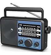 Portable AM FM SW Radio: Battery Operated Radio by 4 D Cell Batteries Or AC Power Shortwave Radio...