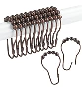 Ansxiy Shower Curtain Hooks Rings, Rustproof Metal Shower Curtain Rings for Bathroom Shower Rods ...
