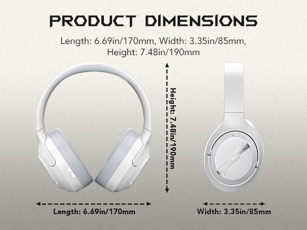 Over Ear Headphones Bluetooth 5.4 Lightweight and Foldable