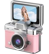 Mini Keychain Camera, 1080P Retro Camera with Flip Screen, 32GB Card | 180° Flip Screen,6 Built-i...