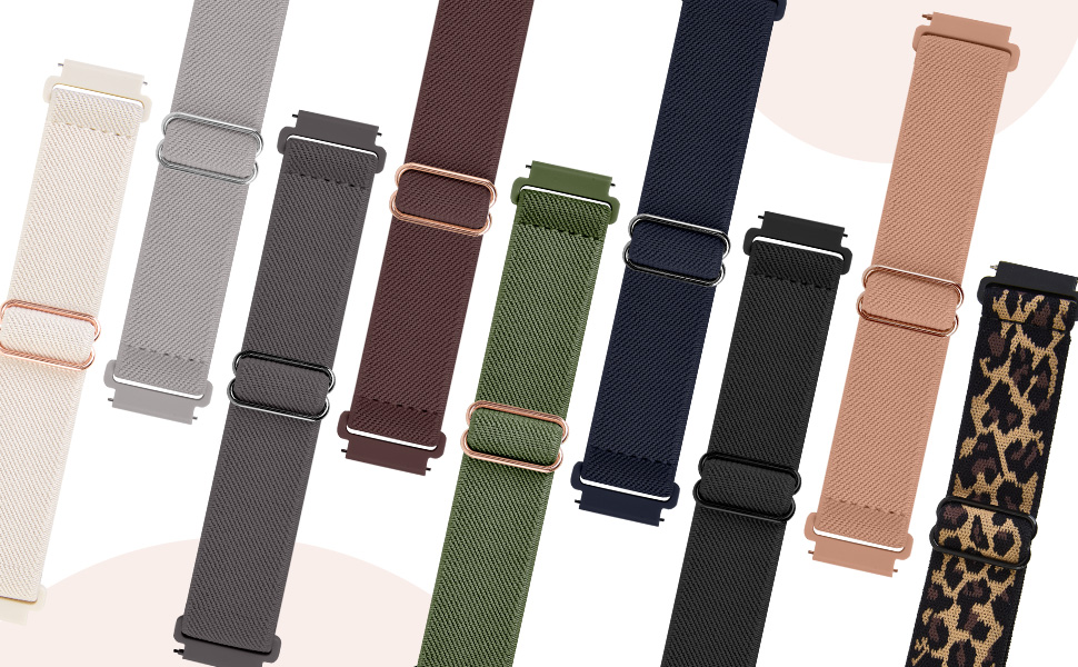 SIMYYO Nylon Watch Bands, Quick Release Watch Straps for Men, Stretchy Sport Replacement Strap 19mm