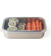U Konserve Stainless Steel Rectangle Food Storage Bento Box Container, Leak Proof Silicone Lid Di...