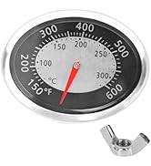 60070 Grill Temperature Gauge Fit for Weber 60070 Oval Q Thermometer Compatible for Weber Temp Ga...