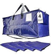 Innovative Haus Extra Large Heavy Duty Blue Moving Bag with Zipper and Strong Handles. Durable Ba...