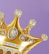 3Pcs Crown Gold Foil Balloon Decorations - Crown Shape Balloons Gold Birthday Decorations Gold Fo...