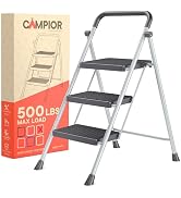 Gary 3 Step Stool Foldable – Heavy-Duty Foldable Step Stool for Adults, 500 lbs Capacity, Anti-Sl...