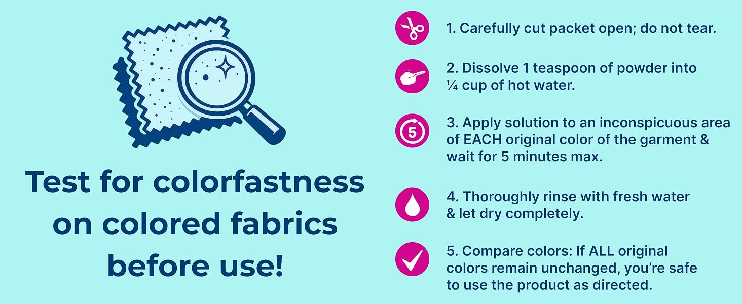 Carbona color run remover instructions to test fabrics for colorfastness before stain removal