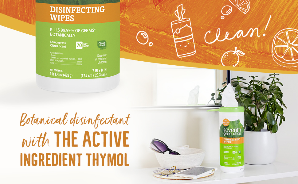 Botanical disinfectant with the active ingredient thymol