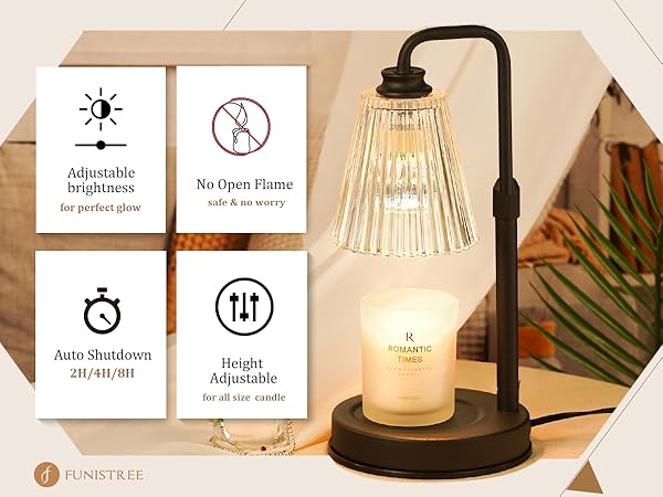 Black candle warmer lamp