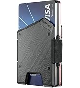Groove Life Groove Wallet Stealth Gunmetal – Slim RFID Blocking Aluminum Wallet for Men, Minimali...