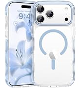 For iPhone 17 Pro iPhone 18 Pro Case Compatible with MagSafe Wavy Cute Clear Drop Protection
