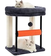Hey-brother Cat Tree, Cat Scratching Posts with Bed, Sturdy Tower with Fully Sisal-Wrapped Column...