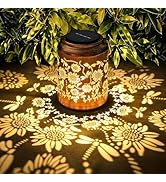 JMEXSUSS Sunflower Glow Solar Garden Lantern Outdoor Waterproof, Birthday Gifts for Women Mom Gra...