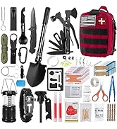 ABPIR Emergency Survival First Aid Kit, Tactical Trauma Kit with 170PCS Essential Tactical Gear E...