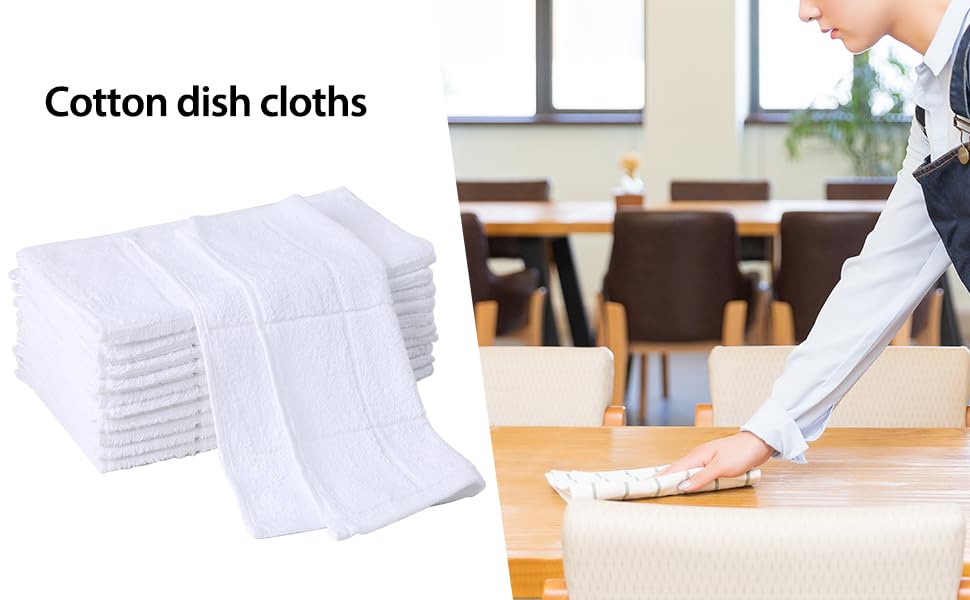 white dish cloths
