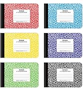 Oxford Jr. Composition Notebooks, Half Size, 4-7/8 x 7-1/2 Inches, Wide Ruled Paper, 80 Sheets, A...